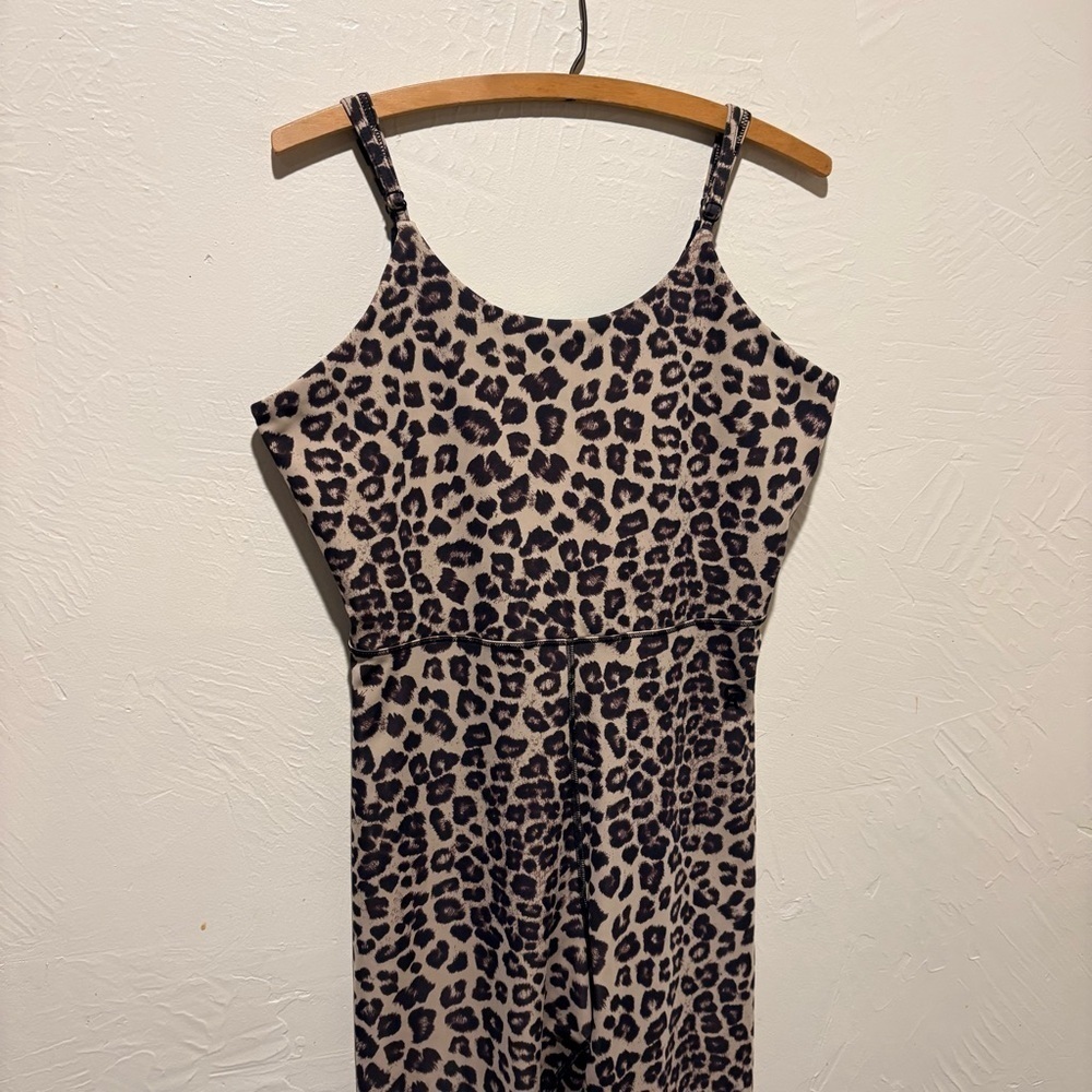 Good American Performance Leopard Print Jumpsuit